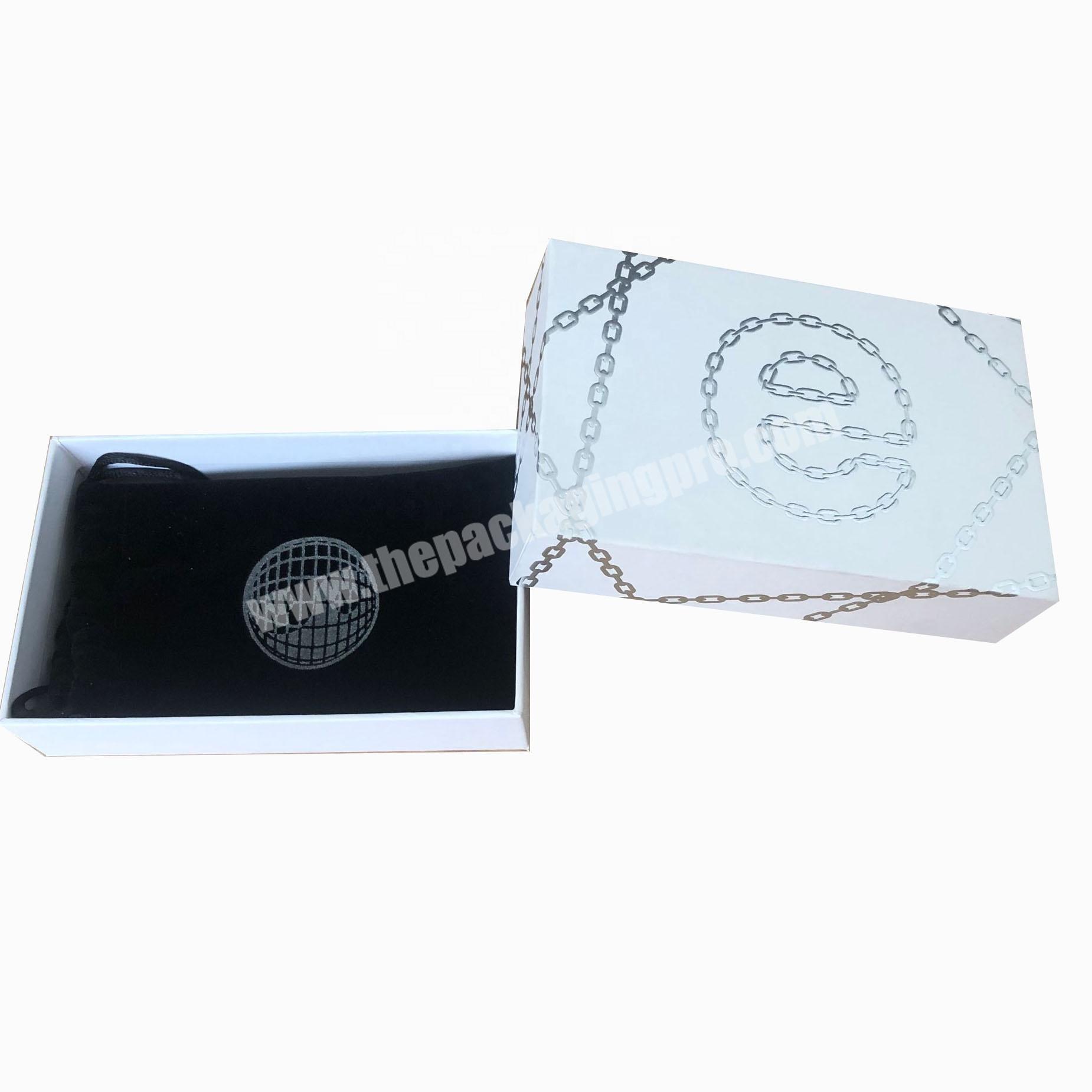 Wholesale paper box jewelry box custom logo printing ring earrings jewelry storage box