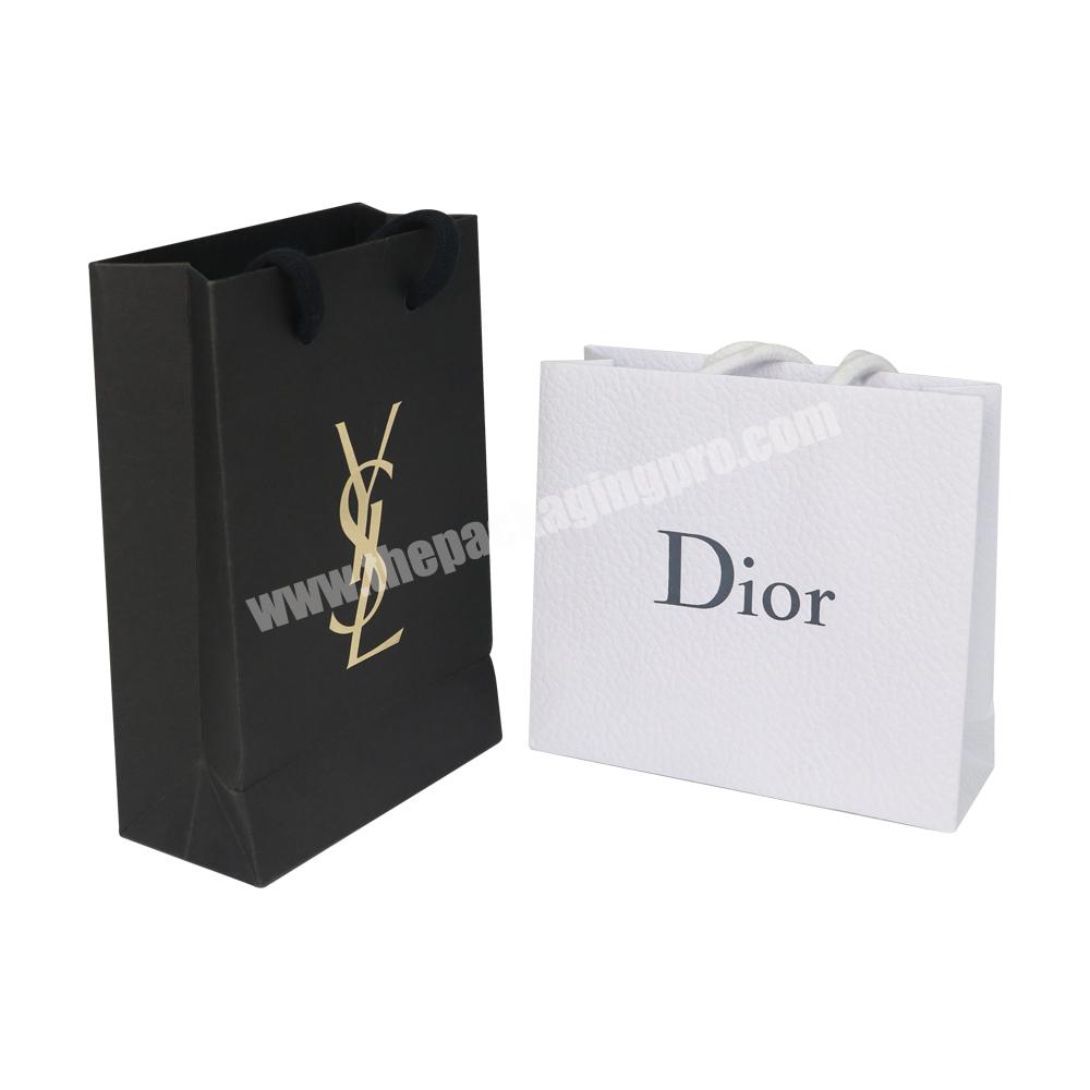 Wholesale price luxury branded black paper bags custom paper bags with logo