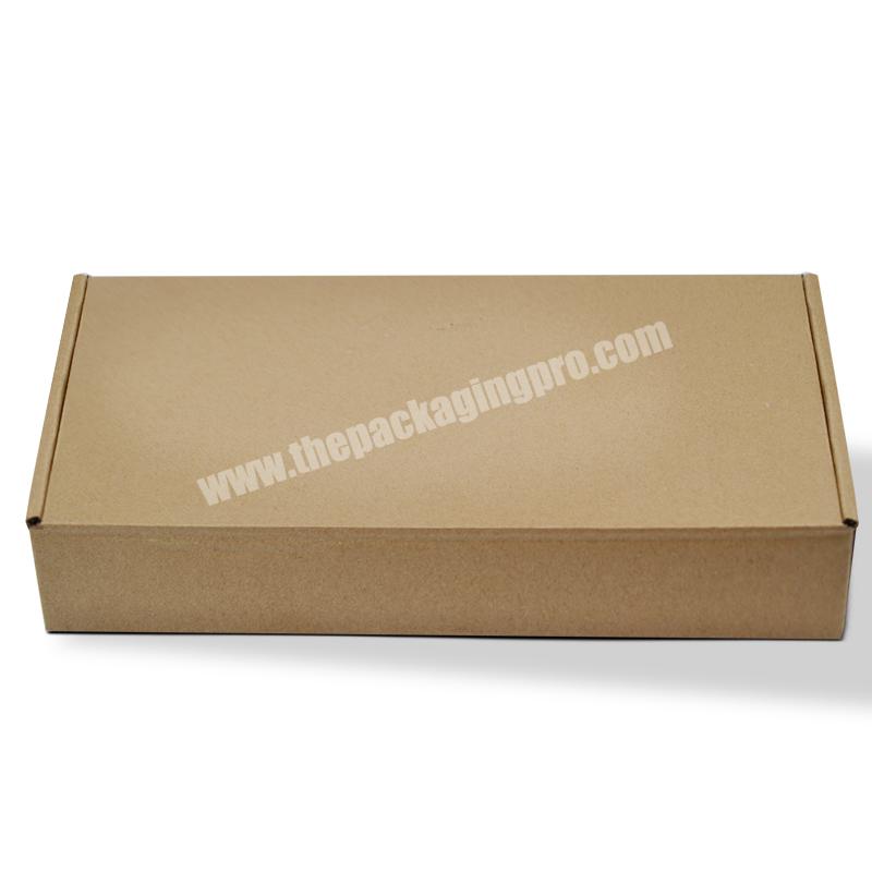 Wholesale recyclable customized logo kraft paper corrugated shipping packaging box