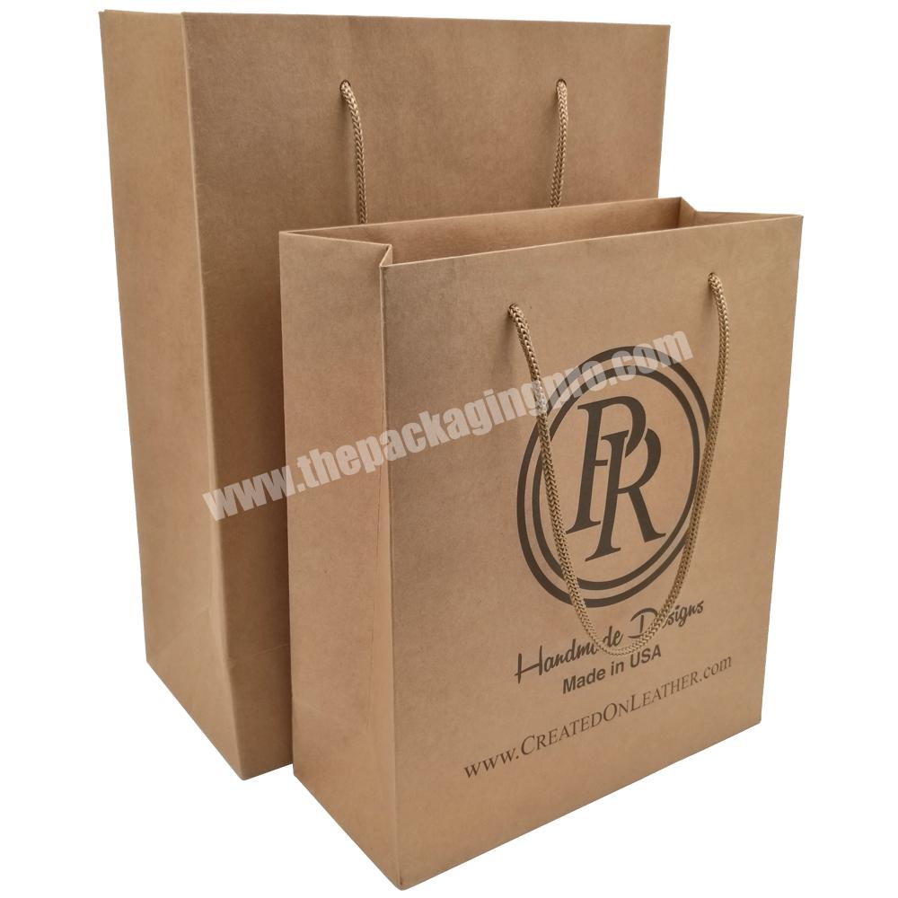 Wholesale shopping kraft brown paper bags with handles