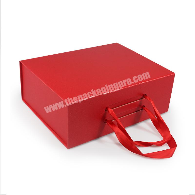 Wholesale zhejiang gift box Wedding Red Luxury Magnetic Perfume Christmas Gift Box Chocolate Packing Folding Gift Box With Lids