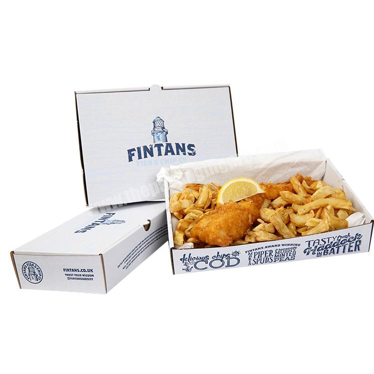 Yilucai Custom Made Take Away Box Paper Fish Chips Packaging Box