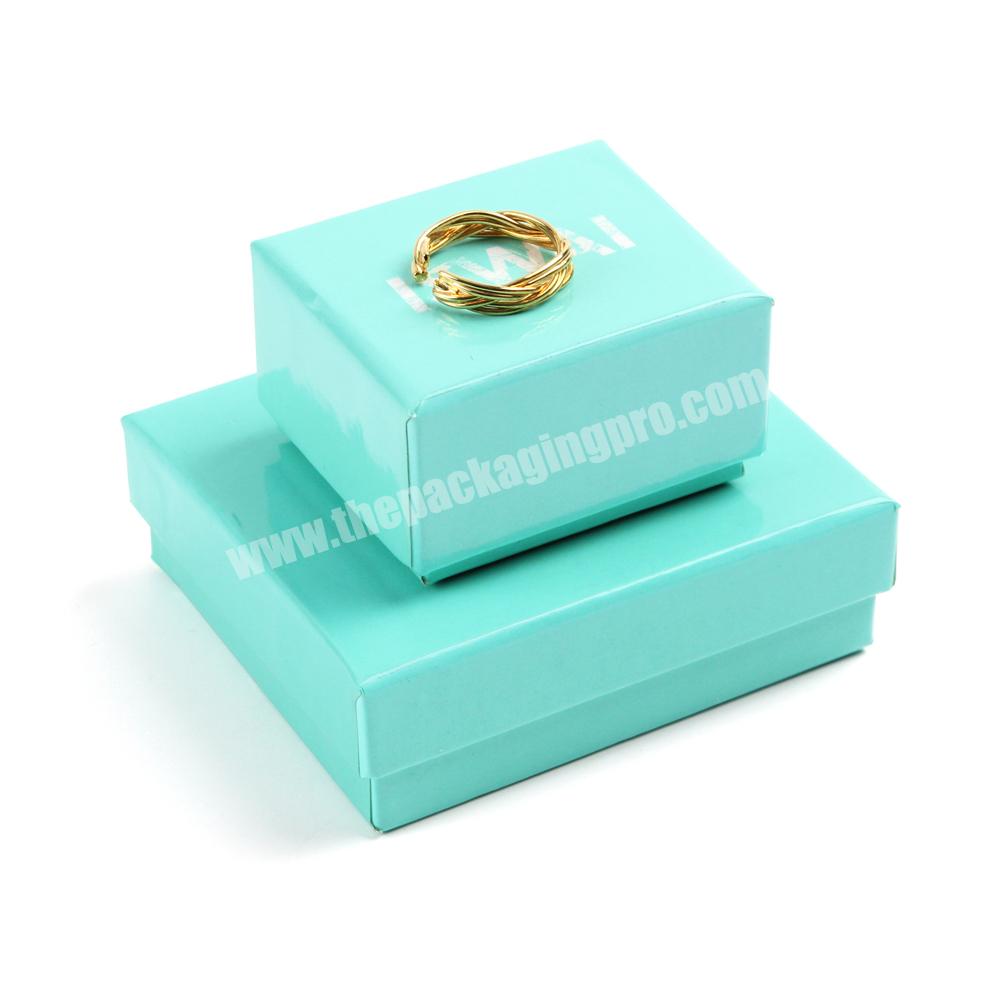 Yilucai Luxury Custom Lid and Bast Style Light Green Ring Pendant Necklace Bracelet Gift Jewelry Boxes Packaging
