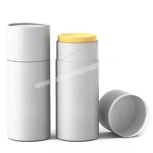 biodegradable 10ml push up cosmetic empty lipstick cylinder packaging chapstick deodorant cardboard tubes