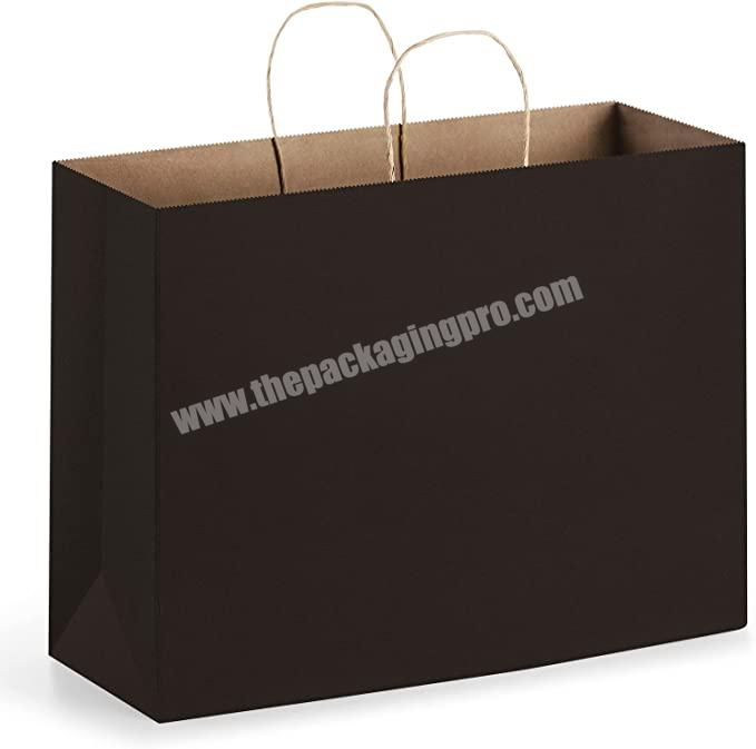biodegradable recycled wholesale printed brown kraft boutique paper bag with handles