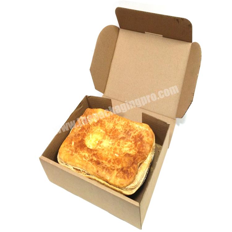 brown wholesale paper meat pie packaging box