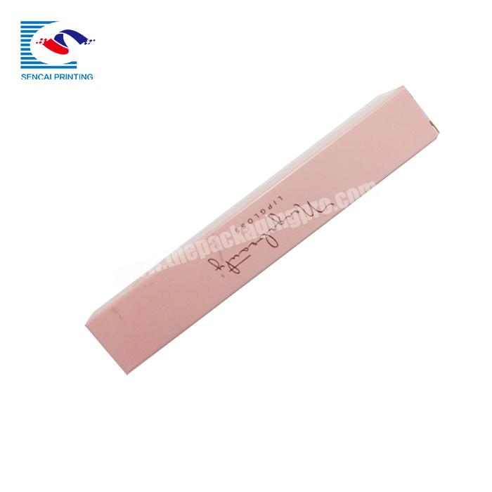 cheap   lipgloss packaging paper box with pink color