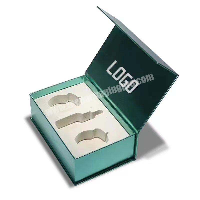 custom black kraft electronics cartoon folding magnetic mekup set paper box cosmetics gift packaging box