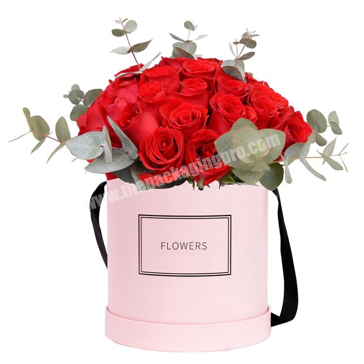 custom design hot sale paper flower box flower bouquet box cardboard circle gift box