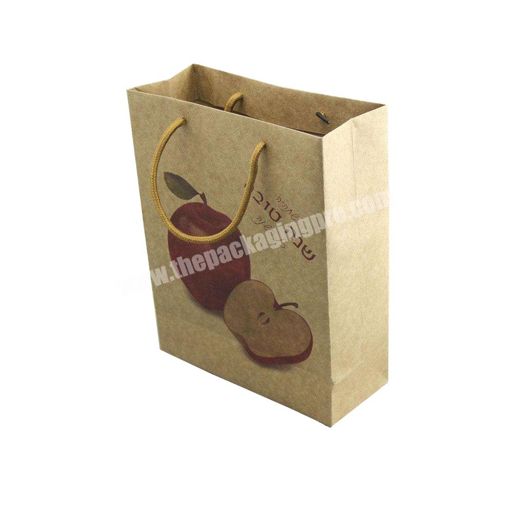 custom design slogan black brown craft paper bag with your own logo