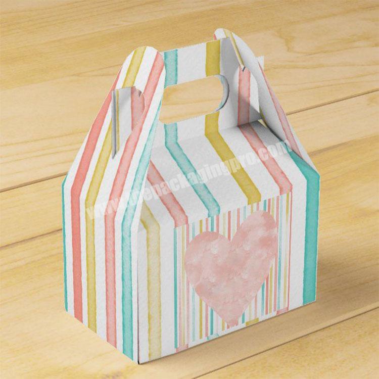 custom gift box packaging Wholesale large  birthday cupcake packaging paper cake box with handle