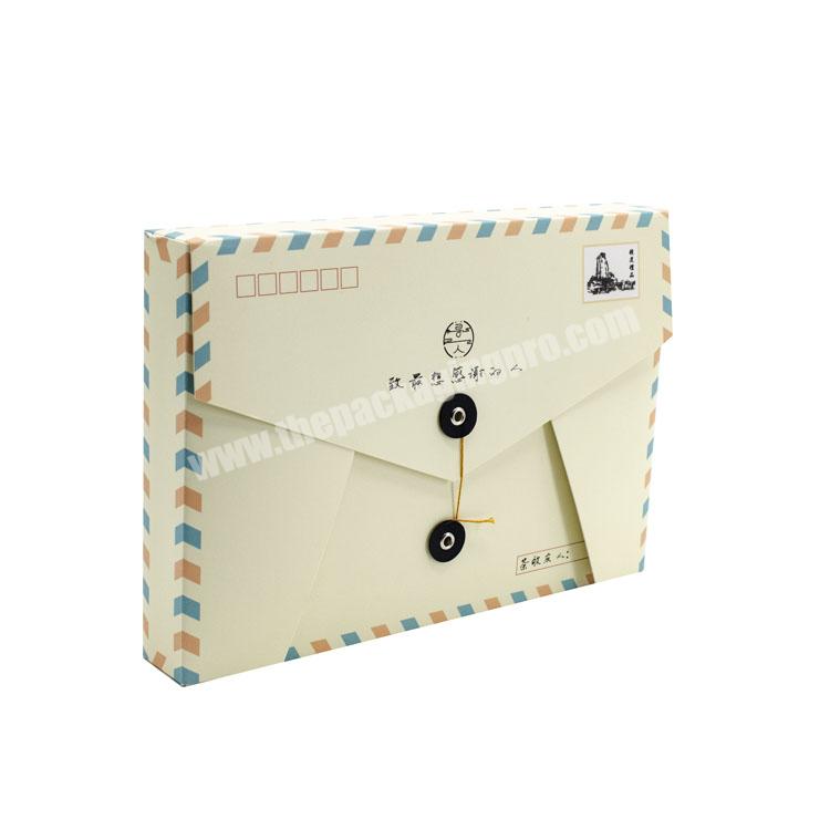 custom gift packaging boxes Eco friendly cute design envelop style paper mailing for tea bag