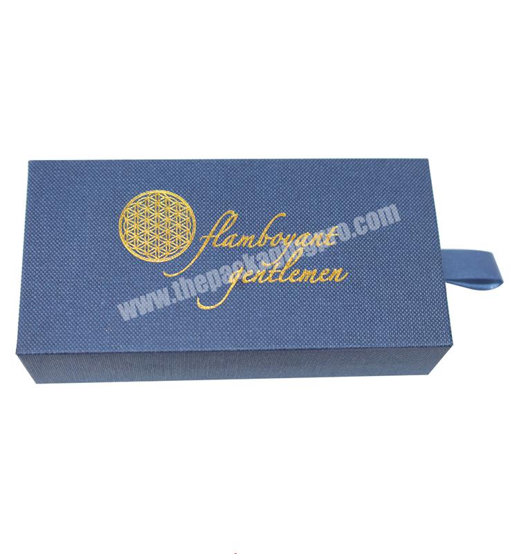 custom logo premium luxury jewellery packaging boxes eco with foam insert drawer gift box blue black gold foil logo
