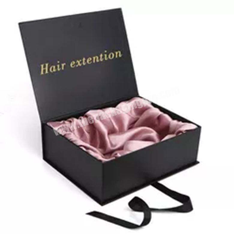 custom made Logo printed label pink cosmetic create wig hair Extension packaging boxes for wigs hair extensions packaging
