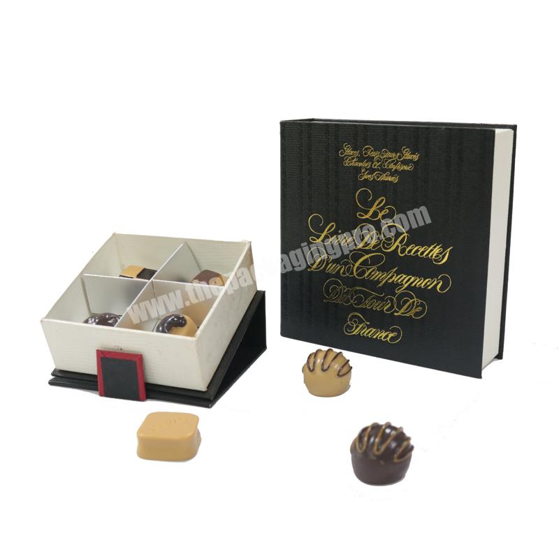 custom magnetic chocolate cardboard foldable boxes wholesale empty luxury chocolate paper gift packing  box with dividers