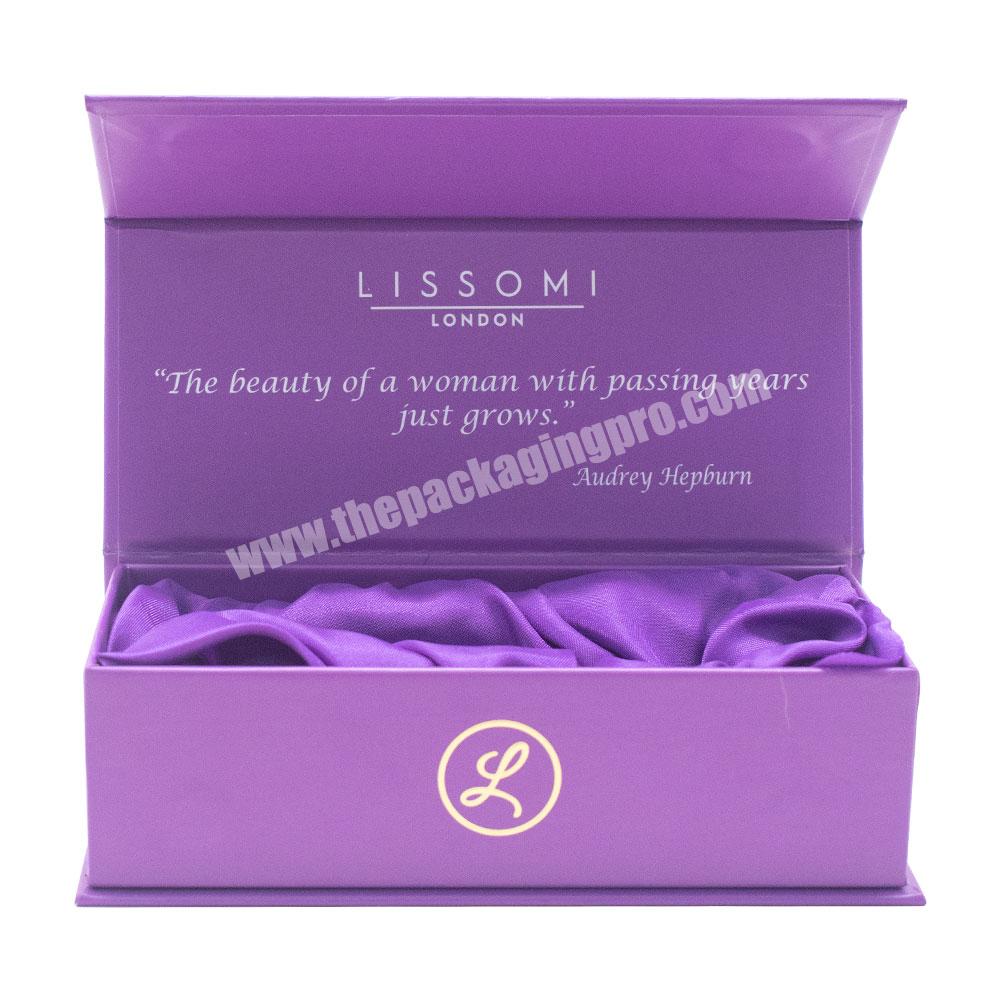 custom magnetic packaging gift boxes printing pantone hot stamp golden color logo luxury recycled cardboard rigid with foam silk
