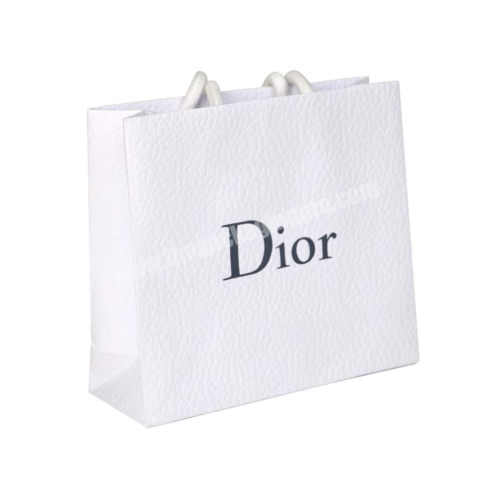custom white kraft paper bag with logo print wedding gift paper bags wholesale