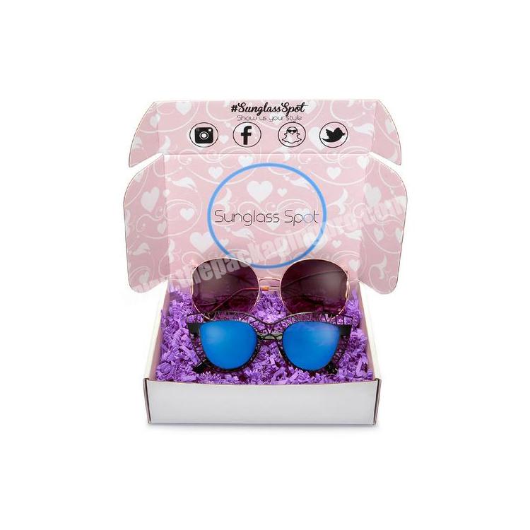 customized shipping with logo sunglasses packaging boxes
