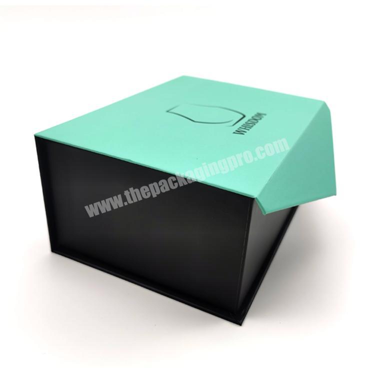 green magnetic paper box book shape boxes customized gift boxes with magnetic lid closure