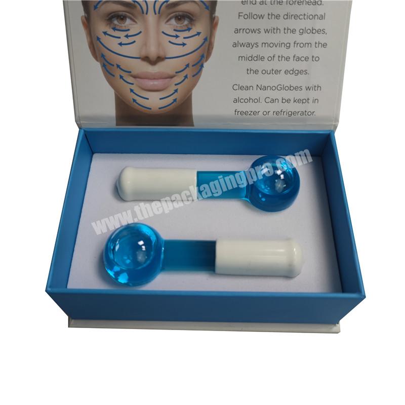hot selling custom eyes and face ice globes set gift box for facial massage roller skincare