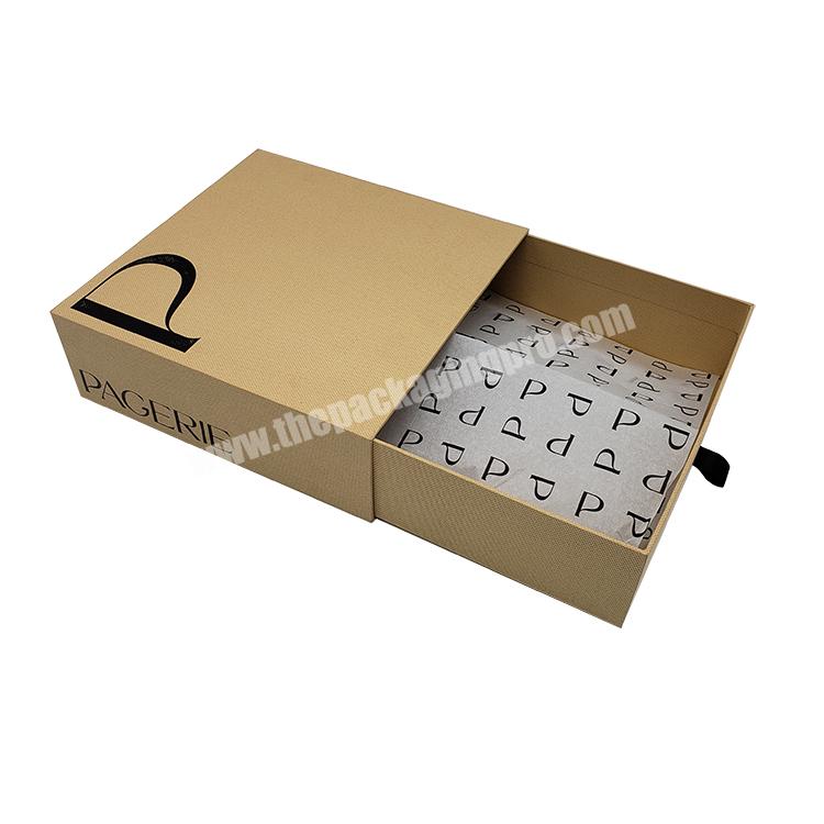 kraft paper jewelry gift packaging drawer box