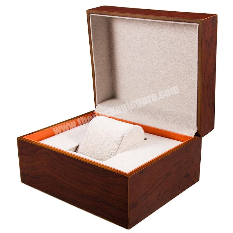 luxury fancy empty keepsake solid lacquered wooden paint watch box collector gift packaging boxes case