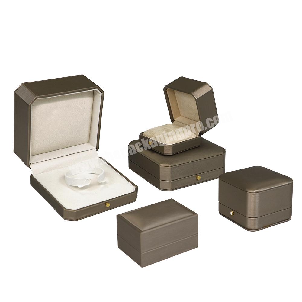 luxury gold custom jewelry box octagonal shape necklace ring bracelet jewelry packaging box set