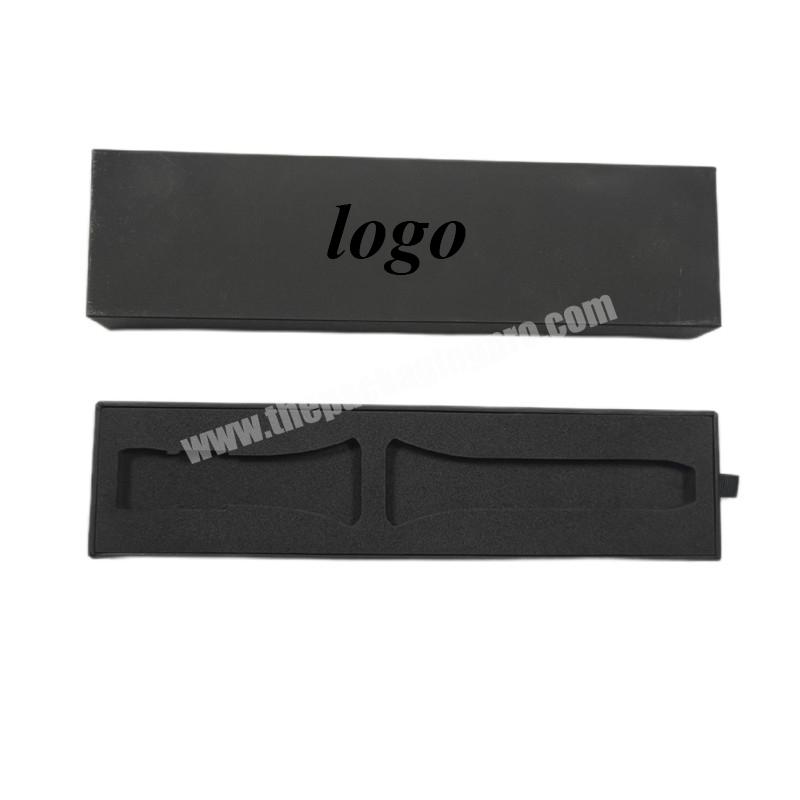 luxury high end packaging for wristbands packing box custom black drawer box sport wristband set