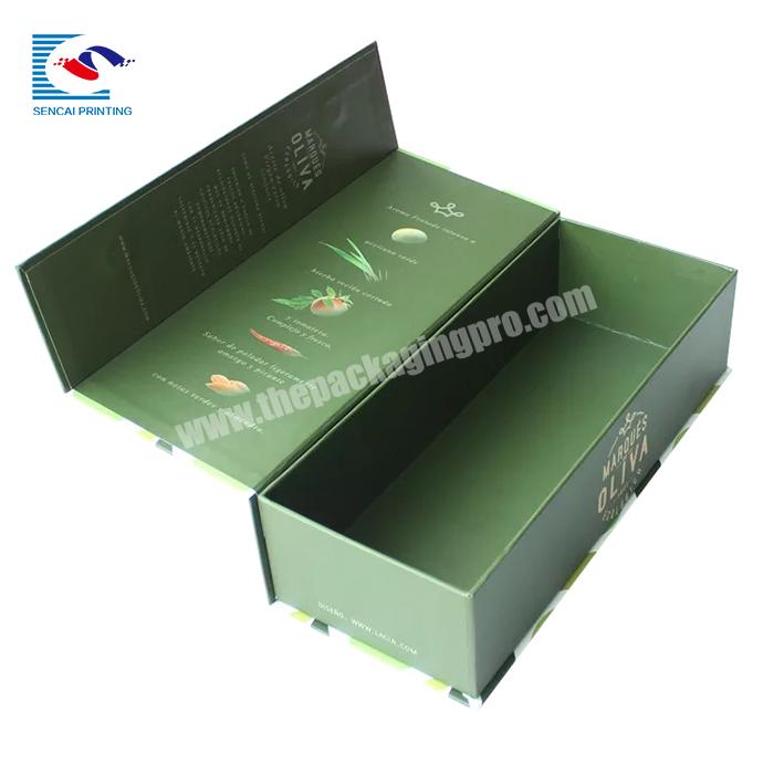 luxury storage custom made color printed  cardboard  packaging olive oil box