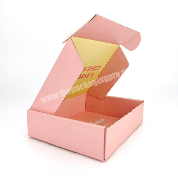 manufacture small corrugated cardboard packaging box for gifts pink cardboard gift box