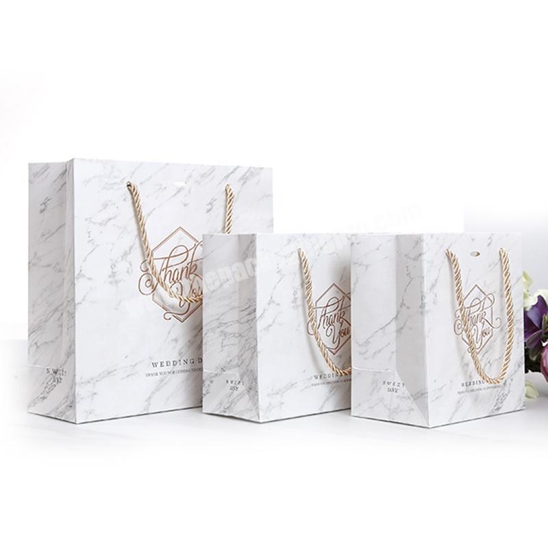 marble tote bag wedding gift bag with hand paper bag