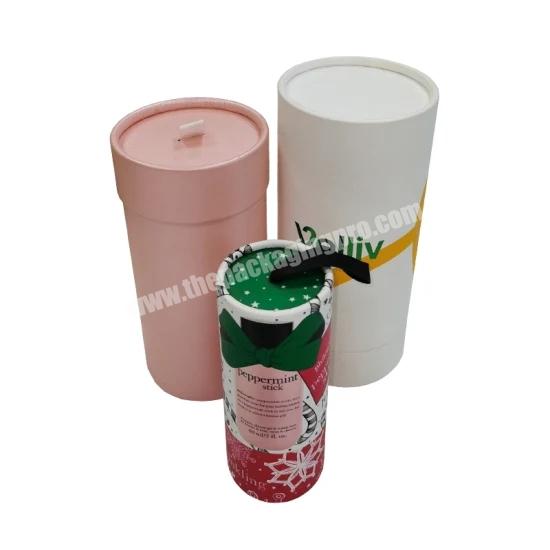 paper tube packaging box for cosmetic gift boxes Custom Logo cylindrical canister cardboard cylinder round box