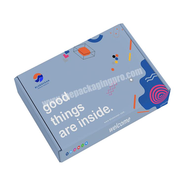 printed logo shipping cardboard packaging mailer boxes custom