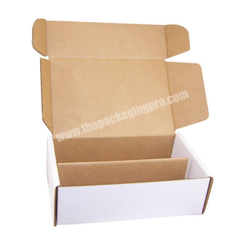 recycle brown kraft custom corrugated paper box with dividers