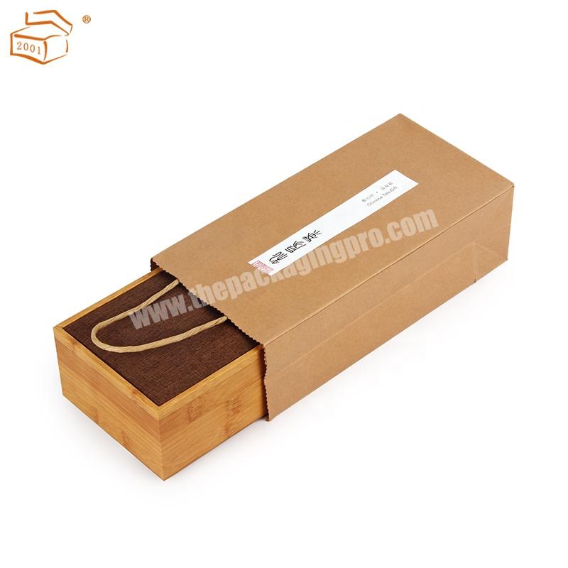 wholesale Custom brown wooden tea packaging gift box