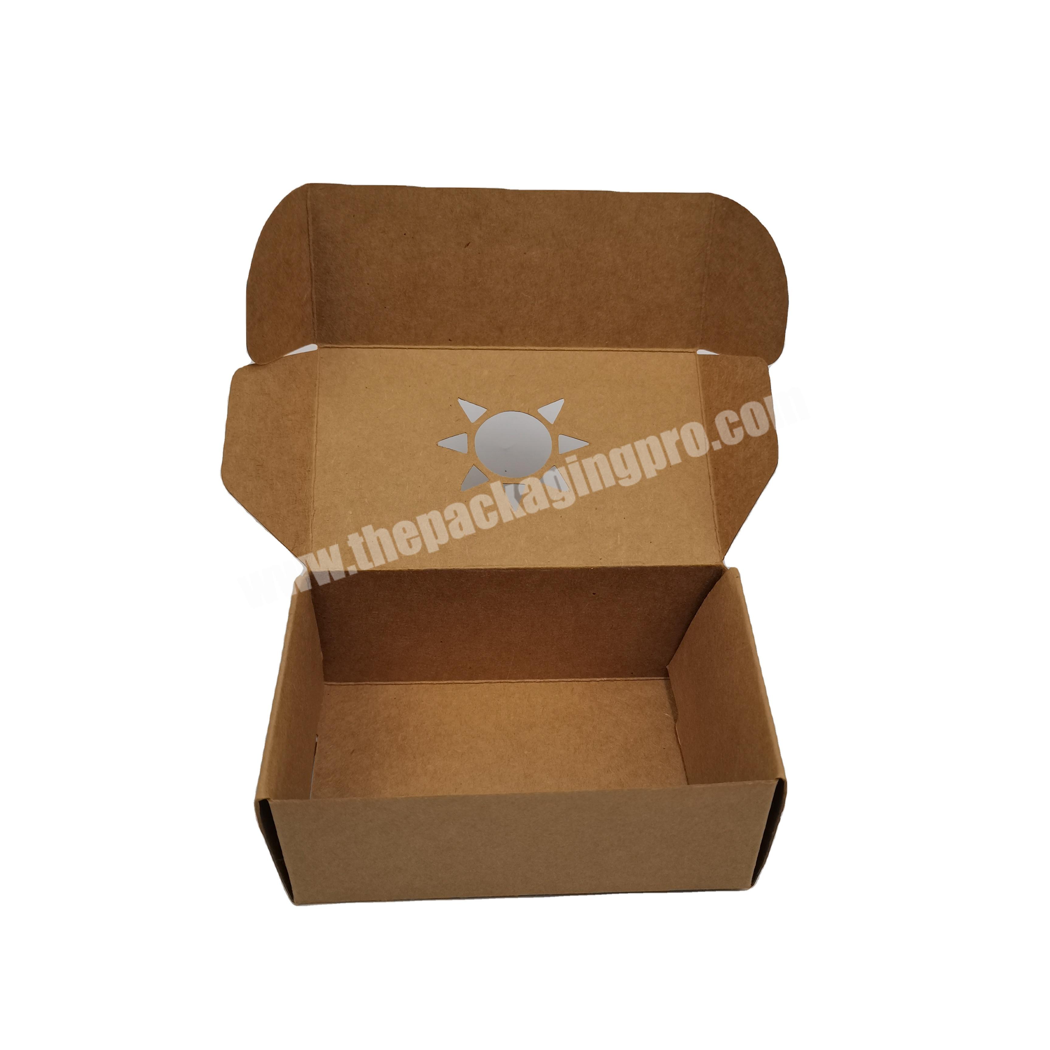 wholesale brown kraft soap package paper box with hollow out design