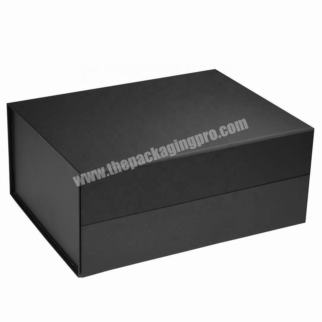 wholesale clothing packaging matt black shipping box custom logo