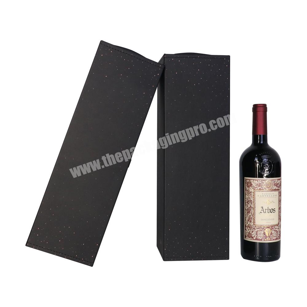 wholesale custom package wine box portable gift wine box black wine charm boxes