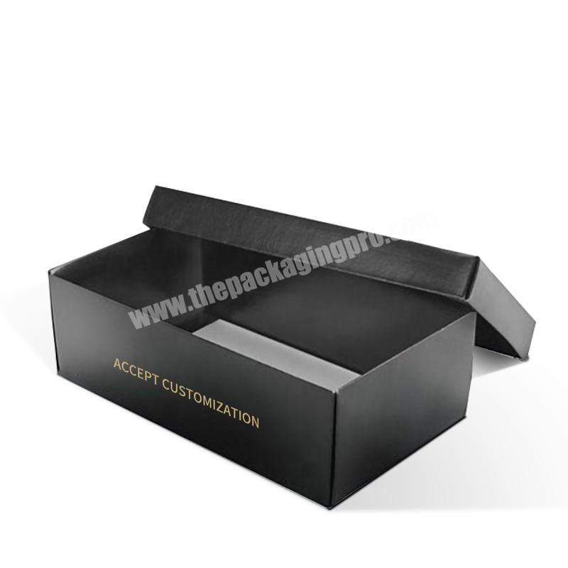 wholesale shoe box size dimensions stackable black Transport packaging paper shoe box