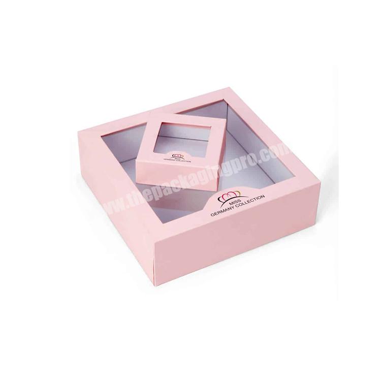 wholesale transparent lid packaging gift boxes with window