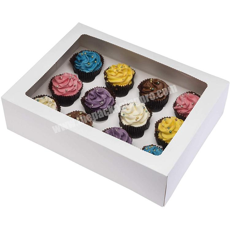 wholesale white 12 holes cupcake boxes