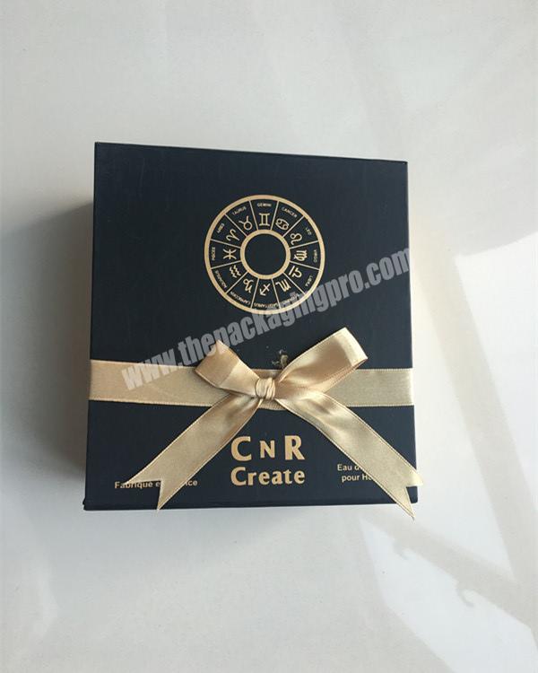 2023 Custom Black Rigid Magnetic Closure Gift Box Wholesale For Perfume Packaging