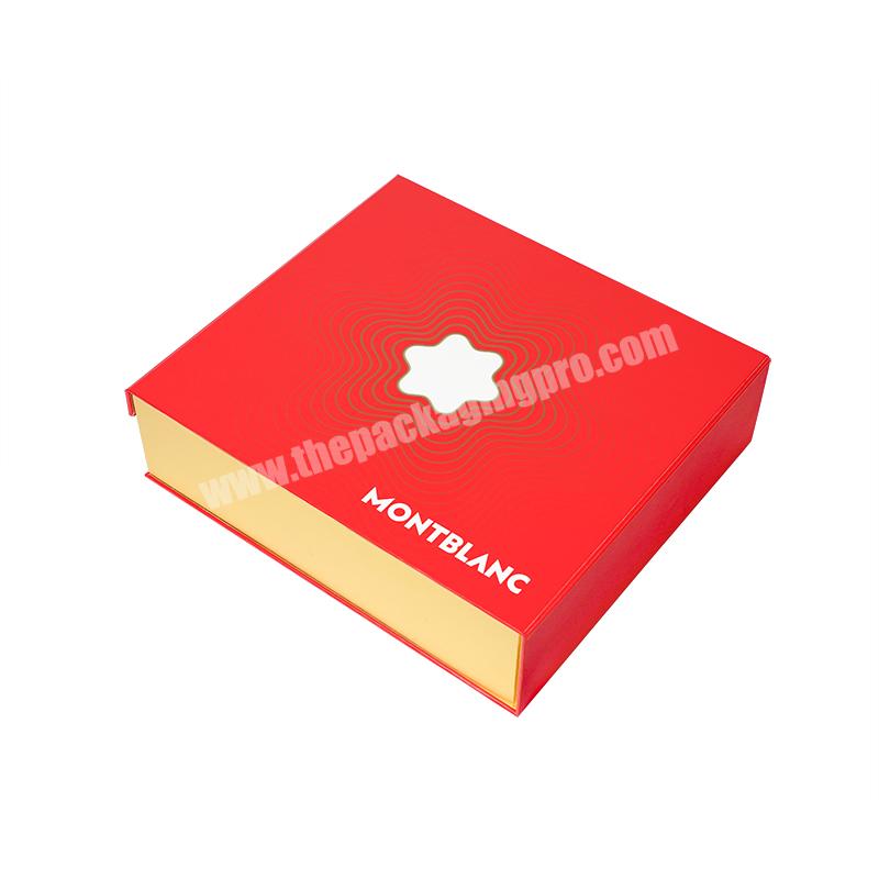 Batch Customization Shape Size Color Print Logo Paper Packing Box Recycled Luxury Red Magnetic Folding Gift Paper Packing Box