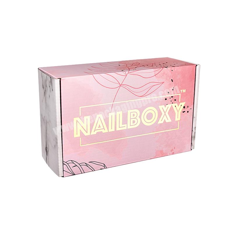 Batch Customized  Logo Size Color Printing Gift Mailer Paper Box Eco Friendly Cheap Pink Hot-selling Corrugated Shipping Box