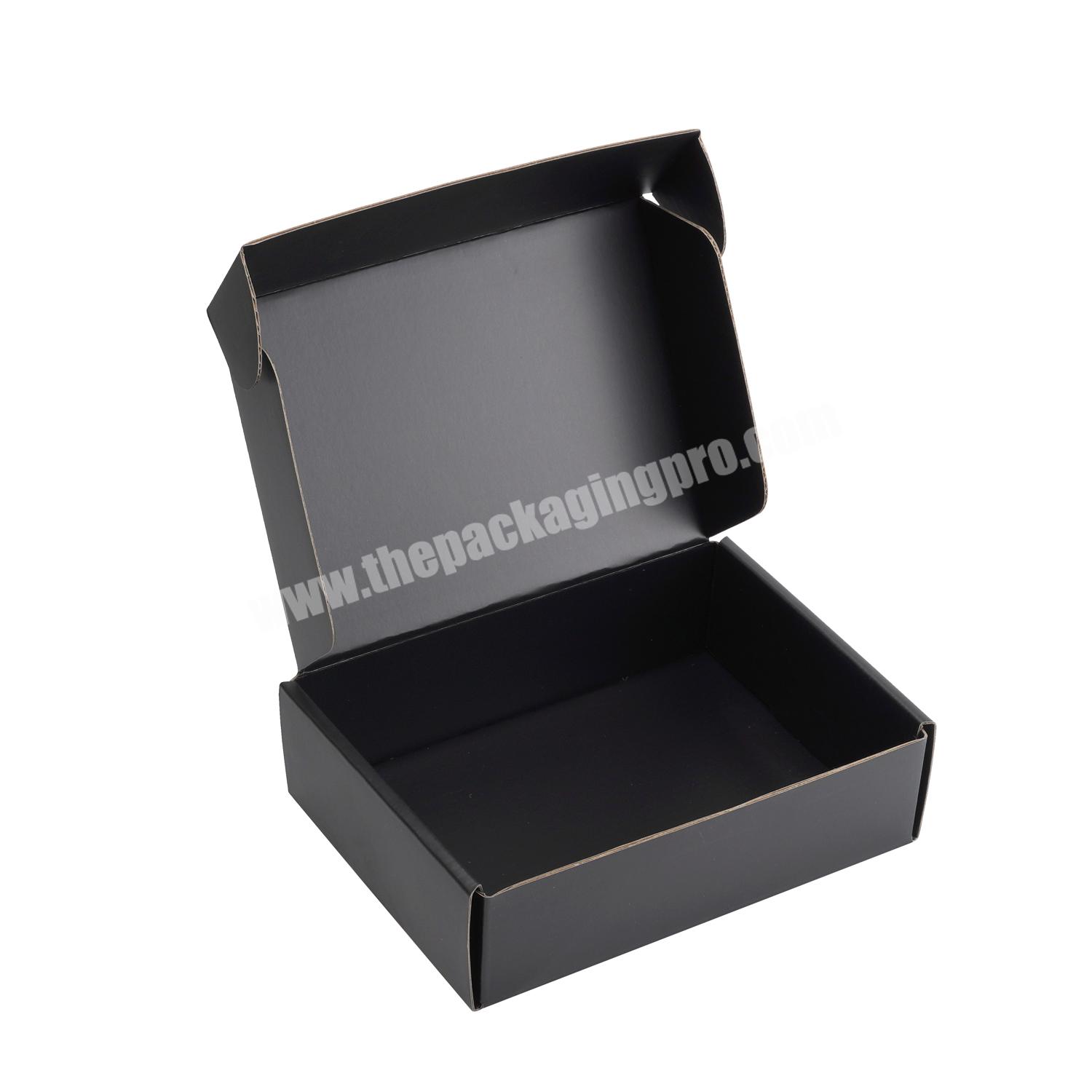 Black Paper Mailer Box Free Design Custom Logo Self Care Packaging Box Eco-friendly Natural Beauty Mailing Shipping Boxes