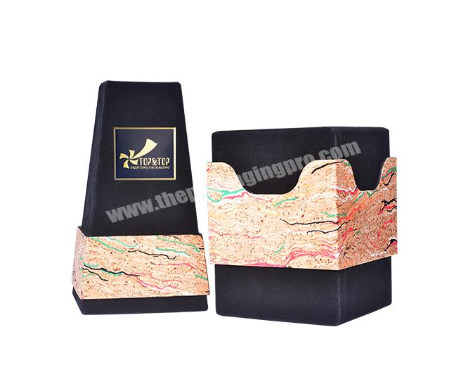 Black paper luxury personalised emballage bougie scented candle box private label gift set packaging boxes