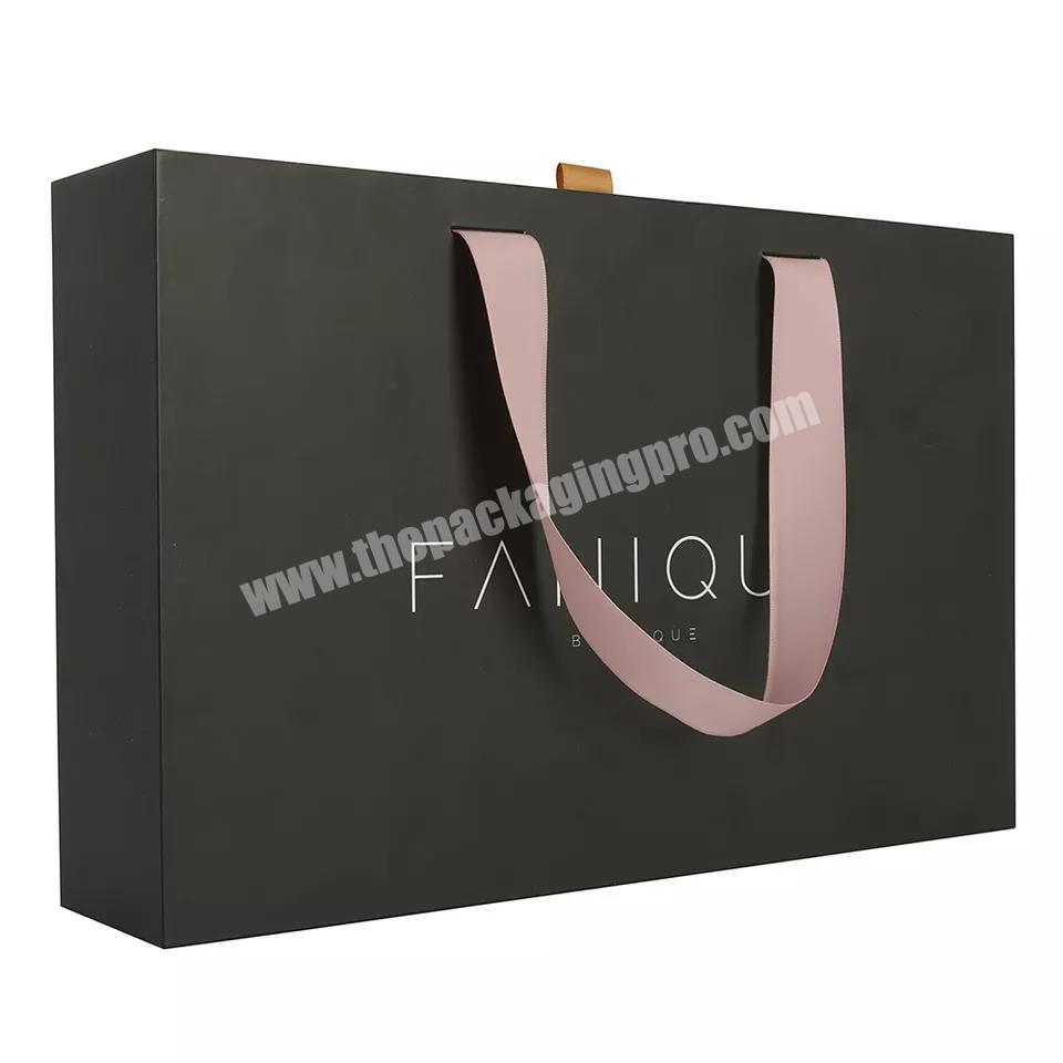 Cardboard Gift Box Luxury Box With Changeable Ribbon and Magnetic Closure Folding Big Gift box