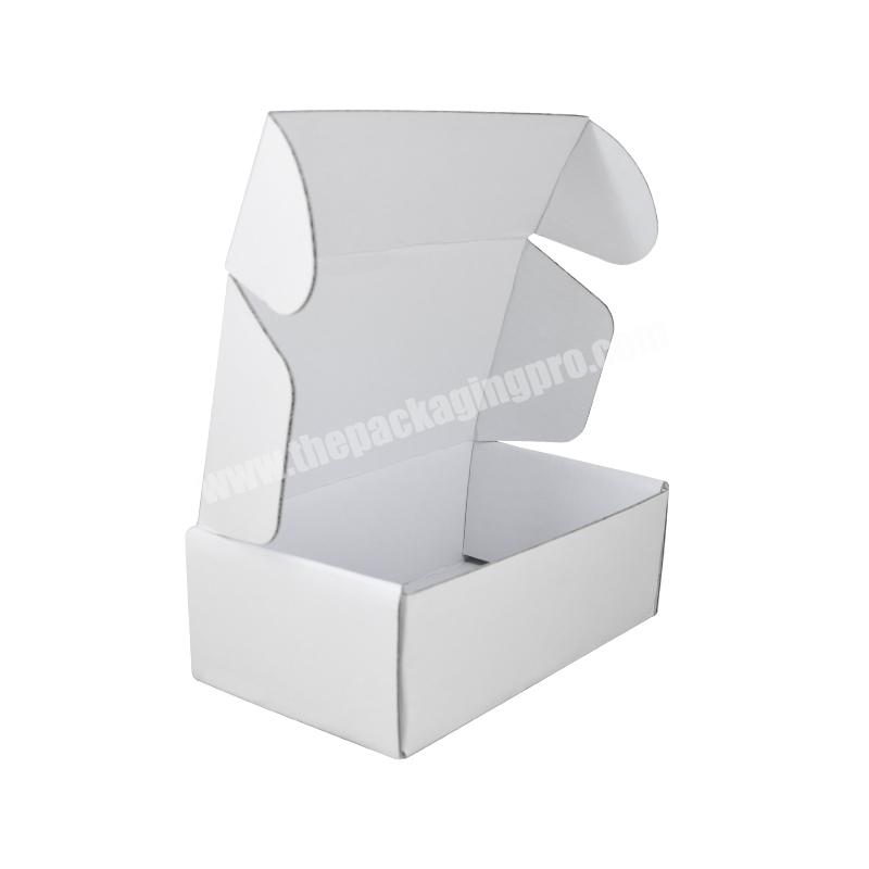 Cardboard Recycling Custom Logo Mail Box Stamping Shipping High-Quality White Packaging Corrugated Box