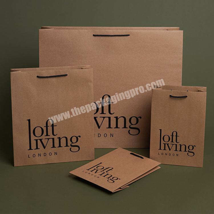 China Custom Eco-Friendly White Black Flower Bouquet Packaging Shopping Carrier Bag Craft Brown Kraft Paper Bag