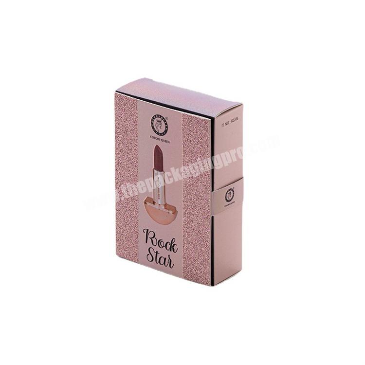 China Wholesale Custom Folding Art Paper Cosmetic Lipgloss Lipstick Packaging Paper Boxes